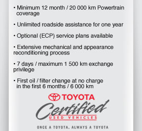 Certified Toyotas for sale